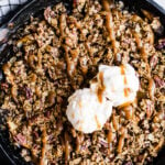 Caramel Apple Pecan Skillet Crisp