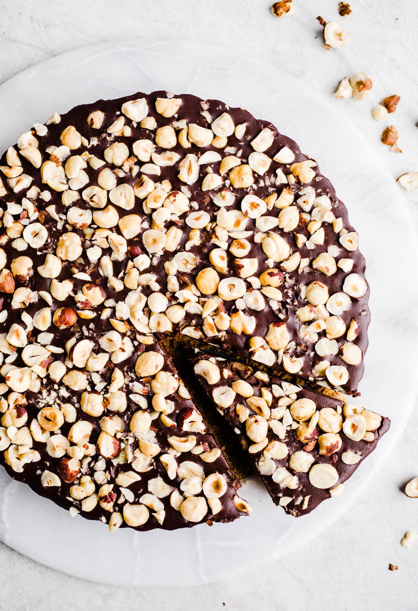 Chocolate hazelnut tart