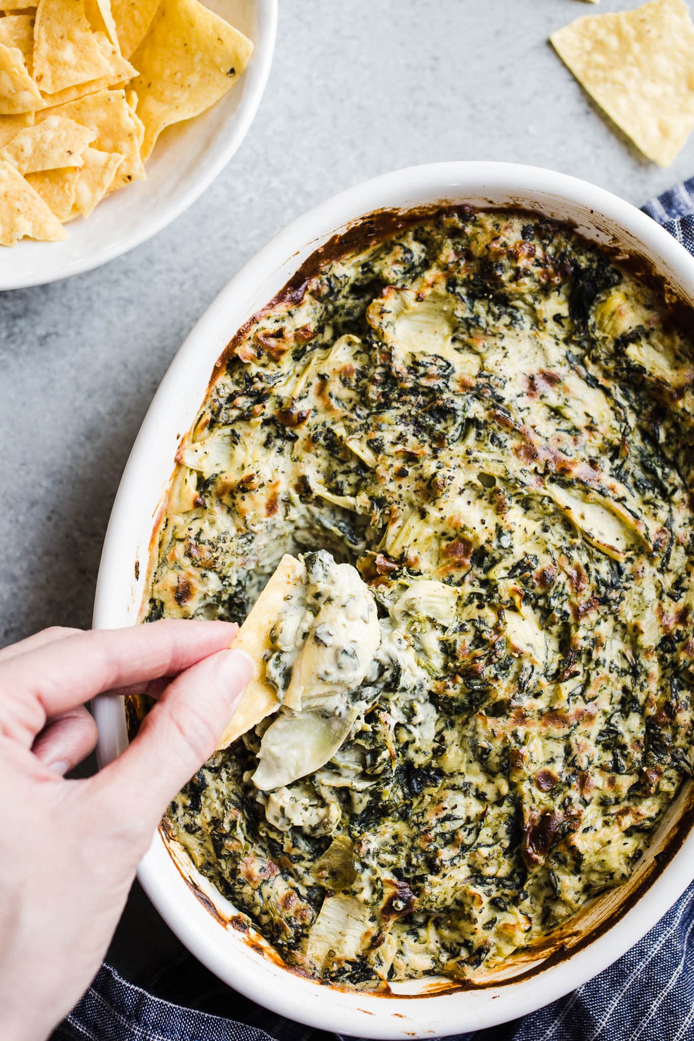 Easy DairyFree Spinach Artichoke Dip Salted Plains