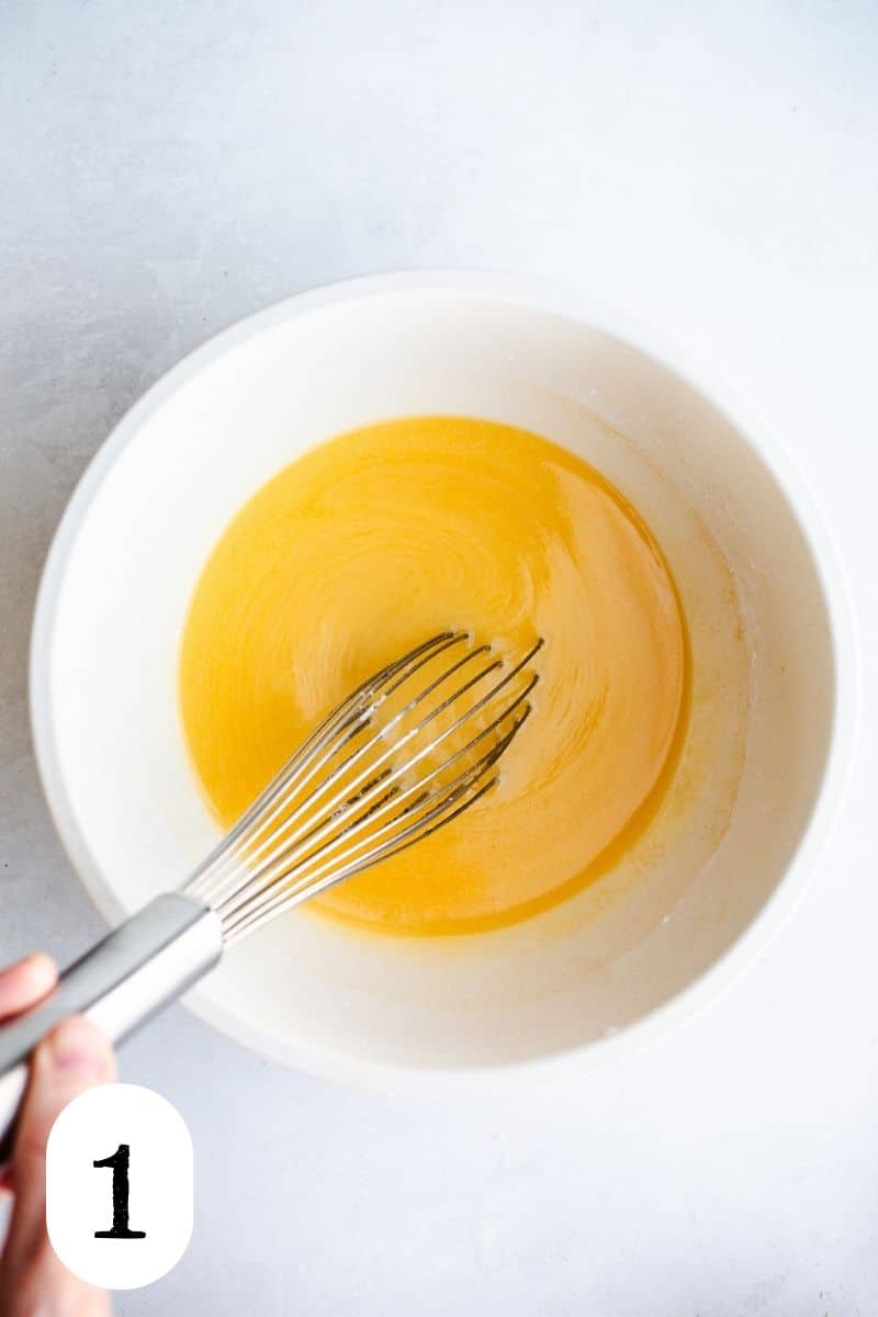 Melted butter in a bowl. 
