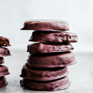 stack of thin mint cookies