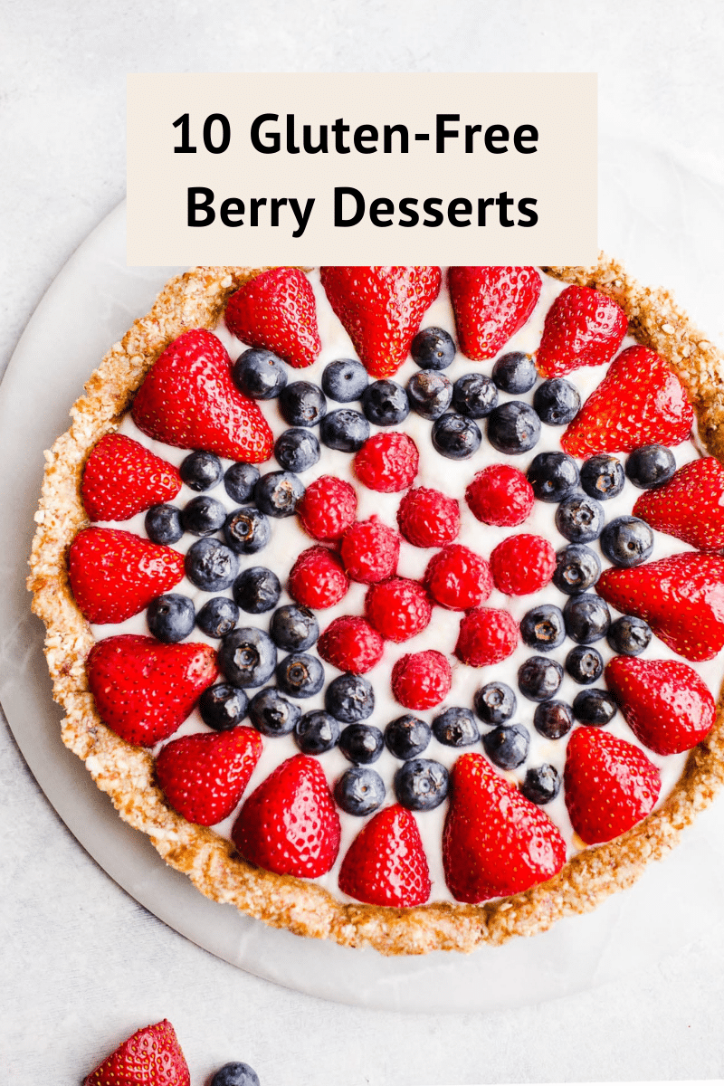 A no-bake tart with vanilla pudding filling and topped with strawberries, blueberries, and raspberries.