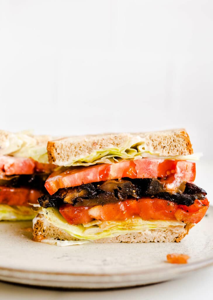 blt sandwich on plate