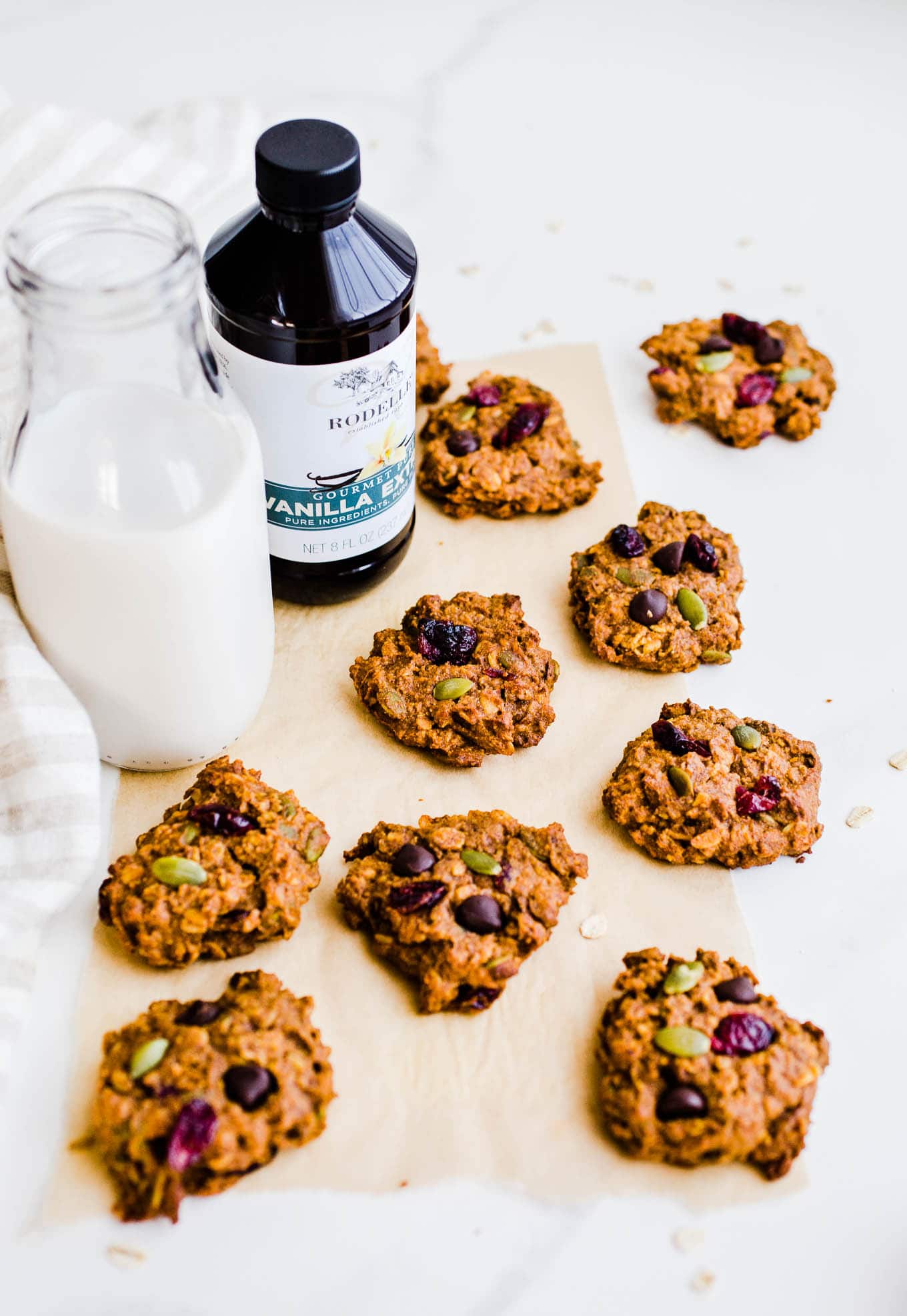 breakfast cookies on parchment paper