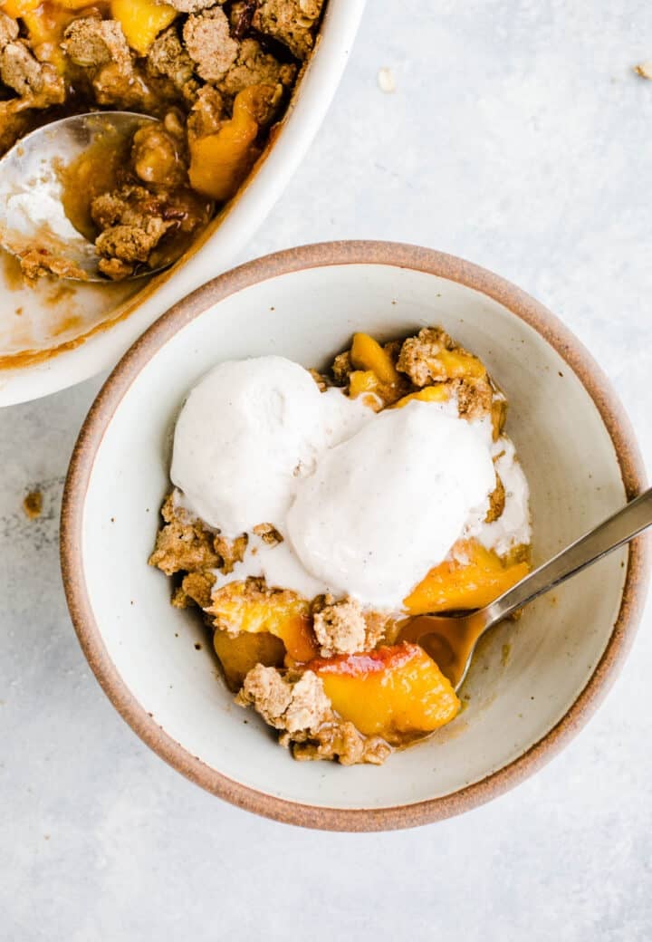 GlutenFree Peach Crumble with Oats Salted Plains