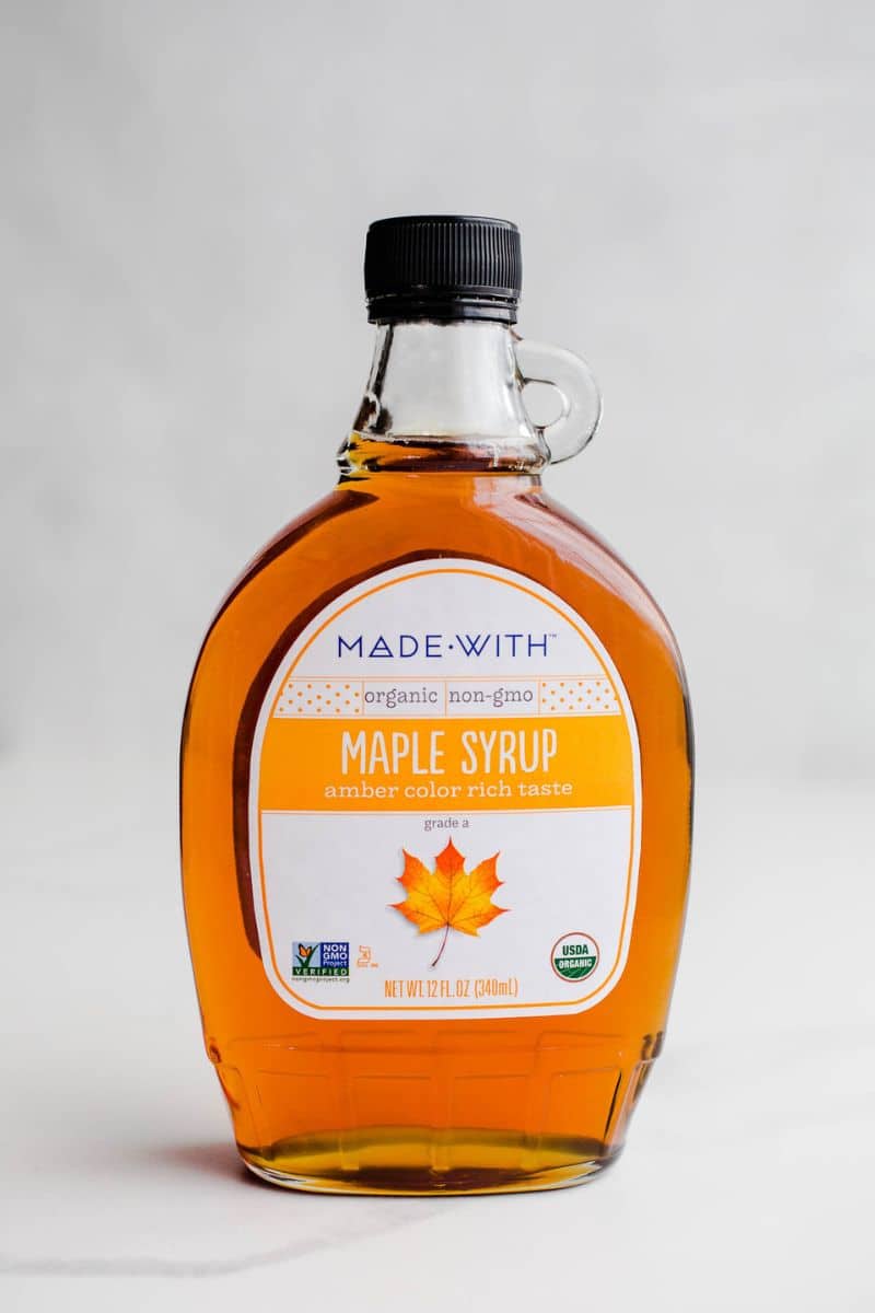 A bottle of pure syrup.
