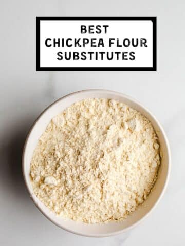 A bowl of chickpea flour.