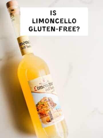 A bottle of limoncello.