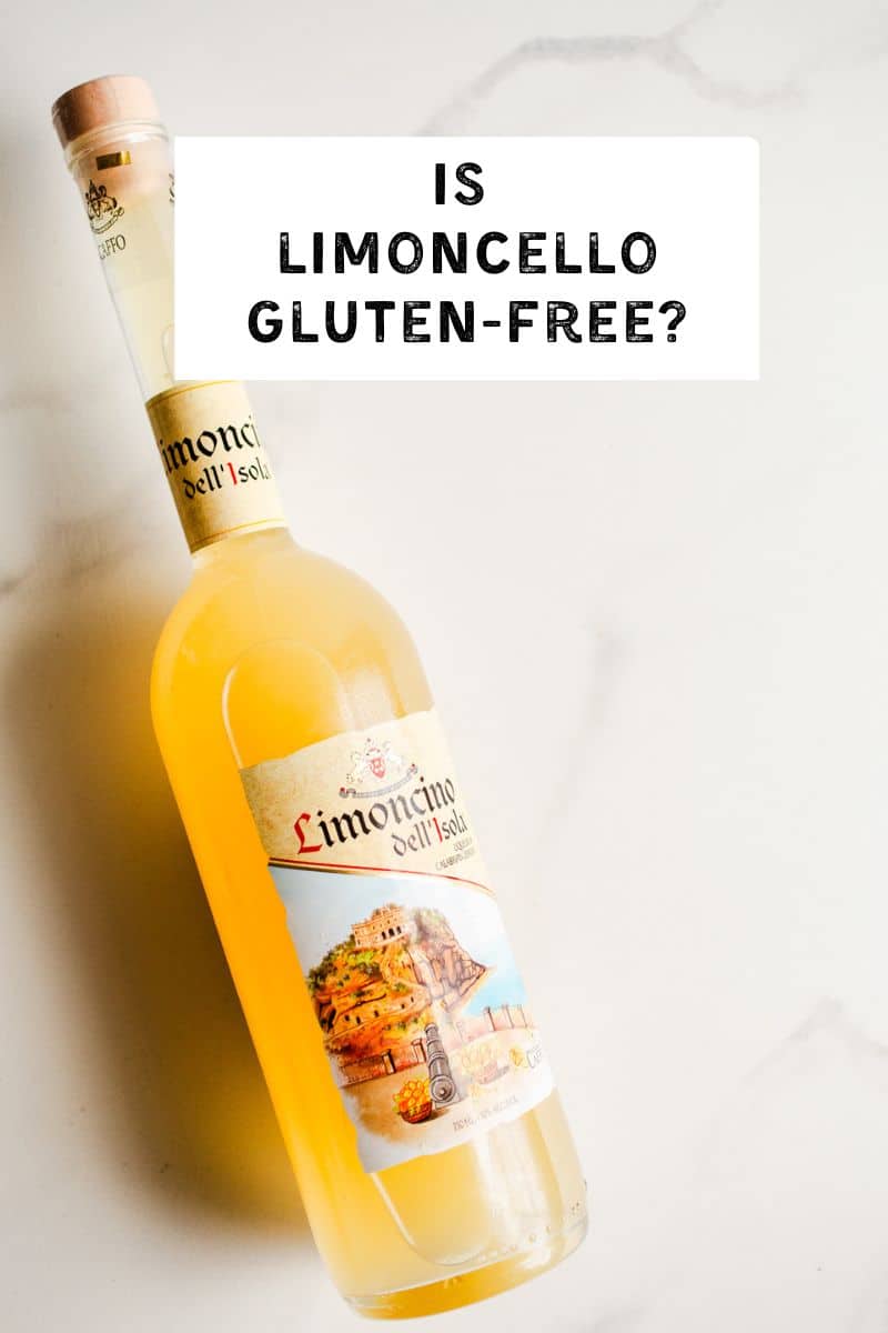 A bottle of limoncello. 