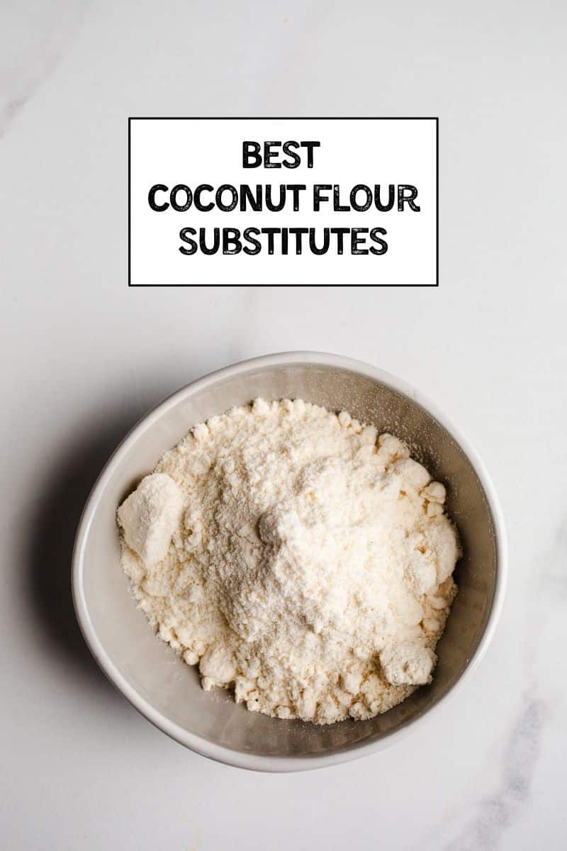 Coconut flour in a small bowl. 