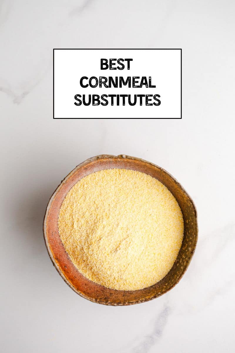 A bowl of yellow cornmeal.