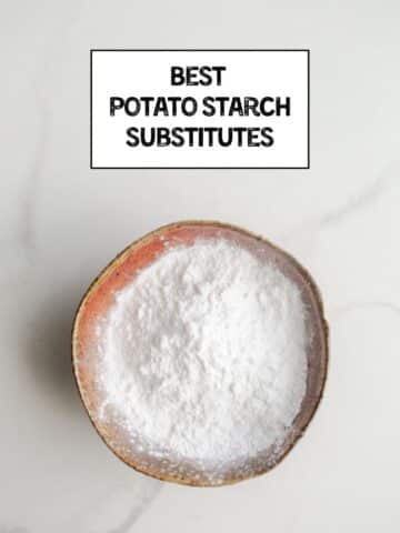 Potato starch in a bowl.
