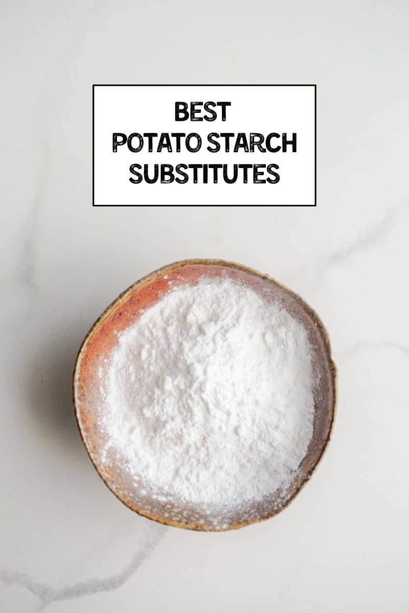 Potato starch in a bowl. 