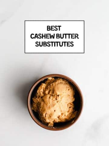 Cashew butter in a small bowl.