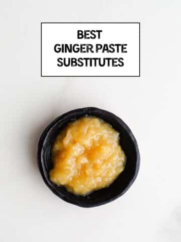 Ginger paste in a small dish.