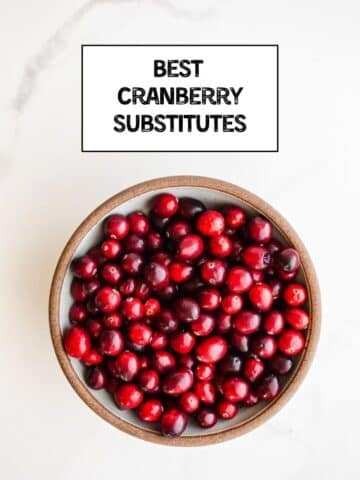 Fresh cranberries in a bowl.