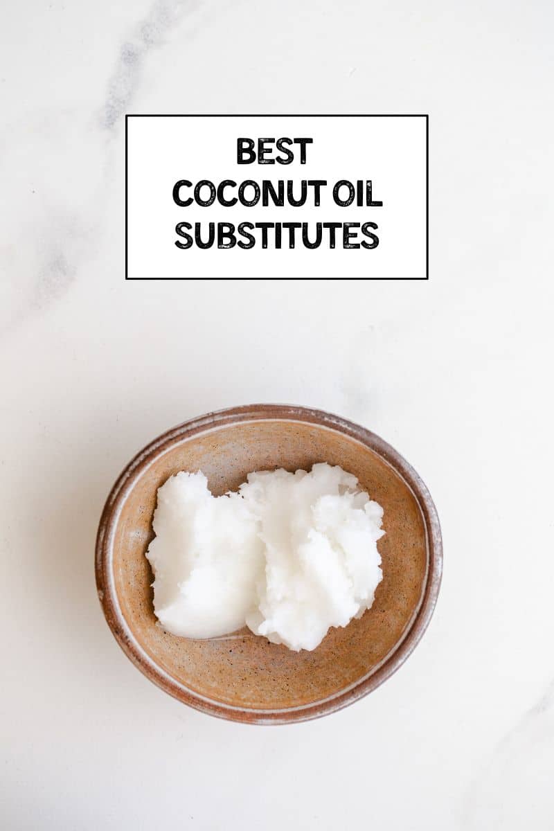 Coconut oil in a small dish.