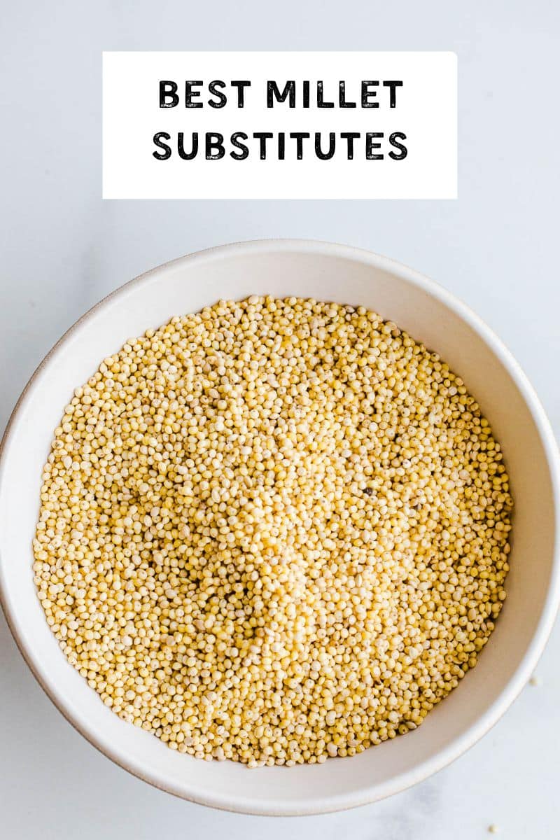 A bowl filled with millet grains.