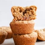 A stack of strawberry-filled oat cups.