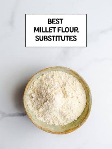Millet flour in a bowl.