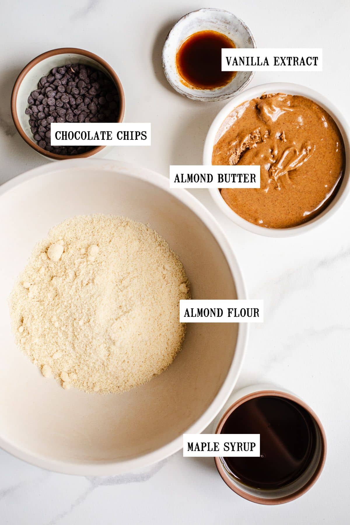 Ingredients in small bowls.