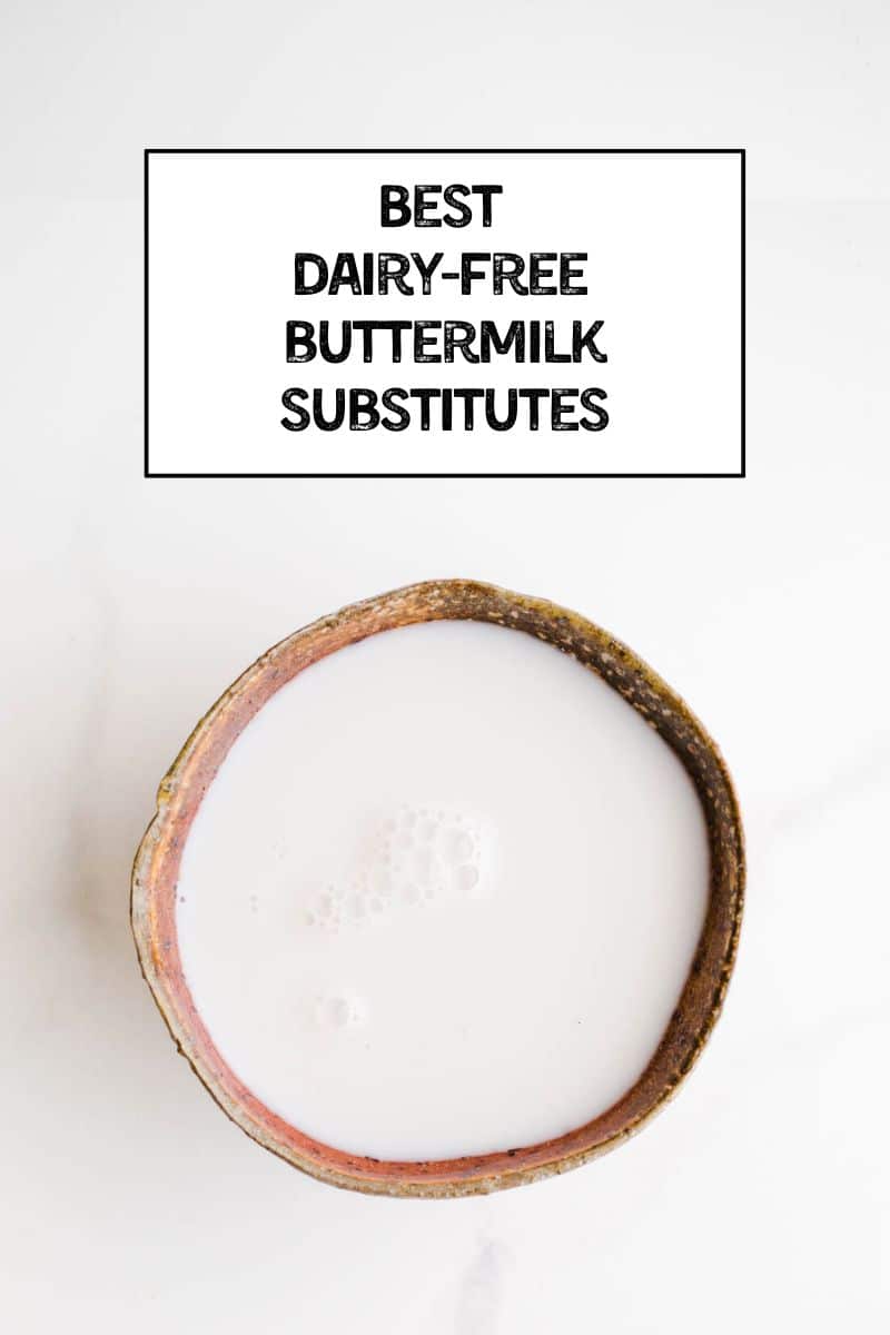 Dairy-free buttermilk in a bowl.