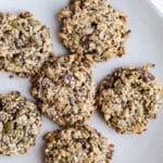 Seed cookies on a plate.