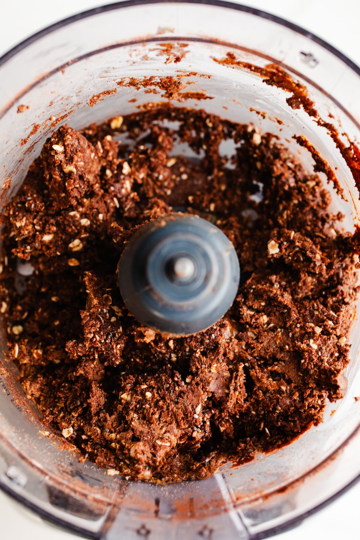 Protein ball batter in a food processor.