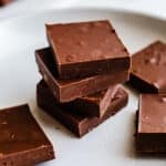 A stack of fudgy tahini bars.