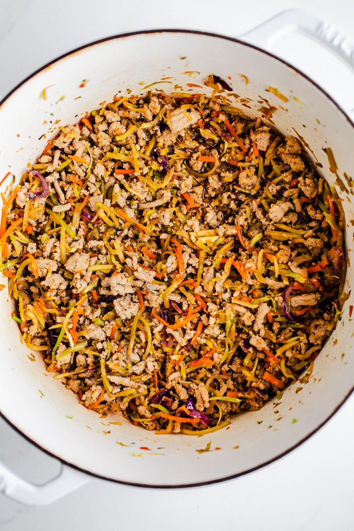 Turkey egg roll in a bowl.